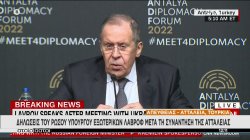 Δηλώσεις του Ρώσου Υπουργού Εξωτερικών μετά τη συνάντηση της Αττάλειας 