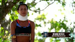 Η Μελίνα επιστρέφει στην καλύβα των Μαχητών μετά τον τραυματισμό της στον στίβο μάχης