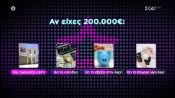 Τι θα έκανες αν είχες 200.000 ευρώ;  | Η Ελλάδα Ψηφίζει | Σάββατο στις 21:00