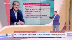 Οι σταθμοί που οδήγησαν στην παραίτηση του Α.Τσιπρα κι ο στενός πυρήνας του–Η αντίδραση του Θ.Δρίτσα