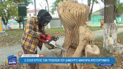Ο ξυλογλύπτης των Γρεβενών που δημιουργεί μανιτάρια αριστουργήματα 