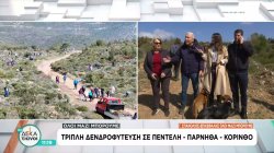 «Όλοι Μαζί Μπορούμε»: Τριπλή δενδροφύτευση σε Πεντέλη, Πάρνηθα και Κόρινθο 