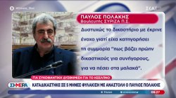 Καταδικάστηκε σε 5 μήνες φυλάκιση με αναστολή, για συκοφαντική δυσφήμιση, ο Παύλος Πολάκης 