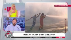 Μεγάλη φωτιά στην Επίδαυρο στην περιοχή Αδάμι Αργολίδας 