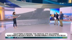 Η εικόνα από τις φωτιές σε Σαλαμίνα, Βοιωτία και Πέλλα
