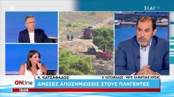  Κ. Κατσαφάδος: Θα δοθεί στήριξη έως 500 τον μήνα για έναν χρόνο στους πυρόπληκτους των οποίων τα σπίτια χαρακτηρίστηκαν κόκκινα ή κίτρινα