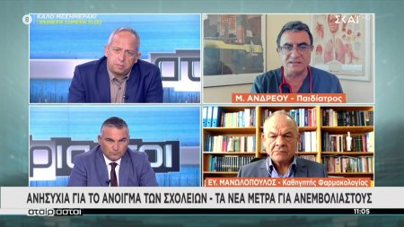 Μανωλόπουλος - Ανδρέου: Ανησυχία για το άνοιγμα των σχολείων