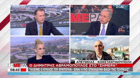 Δ. Αβραμόπουλος: Κλείνει ο κύκλος του Ερντογάν – Είναι η πιο επικίνδυνη φάση της Τουρκίας