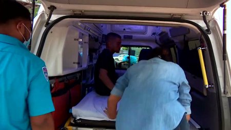 Ο Γιάννης Χατζηγεωργίου τραυματίζεται και μεταφέρεται στο νοσοκομείο