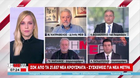 Βασιλακόπουλος-ΣΚΑΪ: Εάν είχαμε εμβολιαστεί όλοι δεν θα μας ένοιαζαν τα κρούσματα