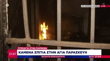 Πύρινος όλεθρος: Καμένες περιουσίες άφησε πίσω της η φωτιά σε οικισμούς της Πάρνηθας 