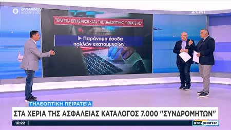 Τηλεοπτική πειρατεία: Στα χέρια της ασφάλειας κατάλογος 7.000 «συνδρομητών»