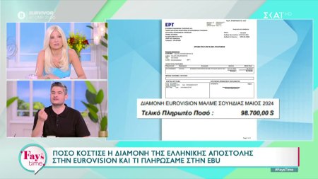 Πόσο κόστισε η ελληνική αποστολή στην Eurovision και τι ποσό δόθηκε στην EBU για τη συμμετοχή 