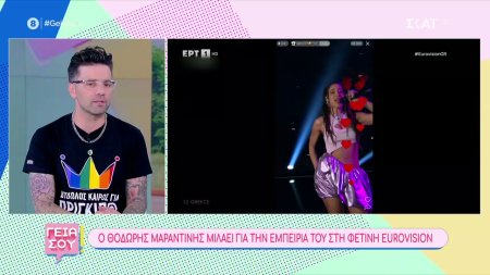 Ο Θ. Μαραντίνης για την εμπειρία του στη φετινή Eurovision – Τι λέει για τη Μ. Σάττι 