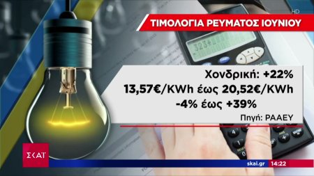 Eurostat: Στο 2,4% ο πληθωρισμός στην Ελλάδα τον Ιούνιο – Αυξήσεις στα «πράσινα» τιμολόγια ρεύματος 