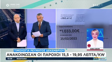 Τιμολόγια ρεύματος Δεκεμβρίου: Στα 15,50 - 19,95 λεπτά/kW ανακοίνωσαν οι πάροχοι