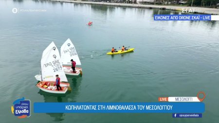 Κωπηλατώντας στη λιμνοθάλασσα του Μεσολογγίου 