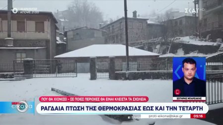 Ραγδαία πτώση της θερμοκρασίας έως την Τετάρτη - Πού θα χιονίσει 