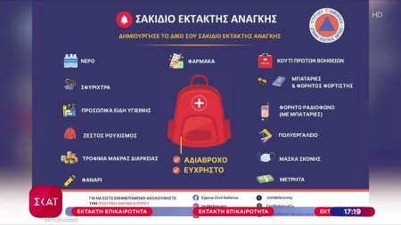 Κύπρος: Σακίδιο έκτακτης ανάγκης - Οι οδηγίες προς τους πολίτες αν ακουστούν σειρήνες 