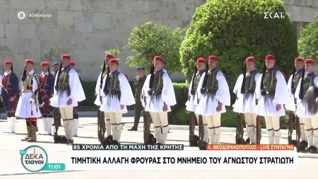 85 χρόνια από την Μάχη της Κρήτης - Τιμητική αλλαγή φρουράς στο Μνημείο του Άγνωστου Στρατιώτη