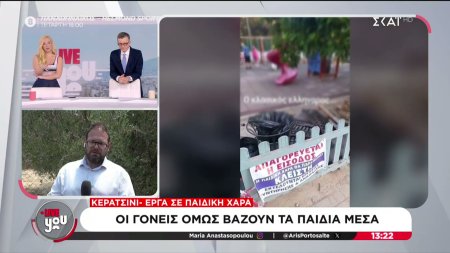 Απαγορεύεται η είσοδος σε παιδική χαρά λόγω έργων αλλά οι γονείς βάζουν μέσα τα παιδιά τους 
