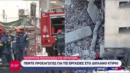 Κατέρρευσε πολυκατοικία στα Πετράλωνα - 5 προσαγωγές για τις εργασίες στο διπλανό κτίριο