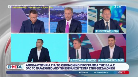 Ο Στ. Πέτσας, ο Κ. Τσουκαλάς και ο Δ. Τεμπονέρας στο «Σήμερα»