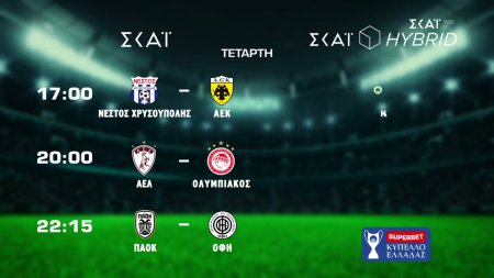 Νέστος Χρυσούπολης VS ΑΕΚ - ΑΕΛ VS Ολυμπιακός - ΠΑΟΚ VS ΟΦΗ | Superbet Κύπελλο Ελλάδας | Trailer | 02/09/2026